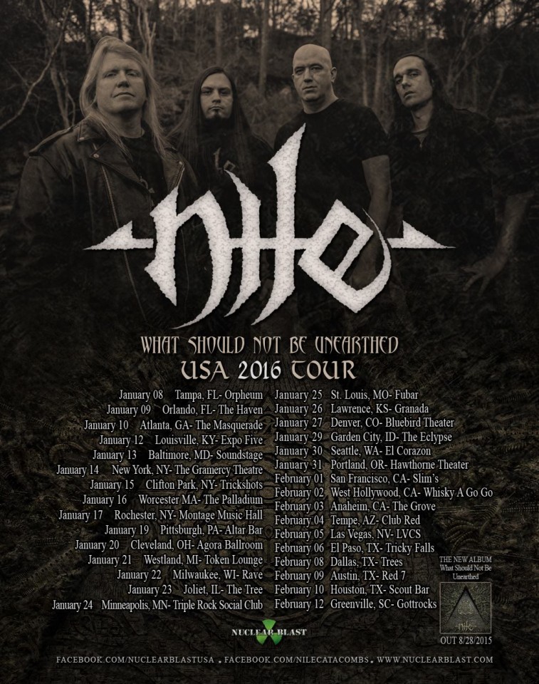 Nile USA 2016 Tour