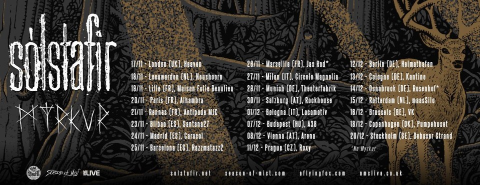 Myrkur Sólstafir Tour