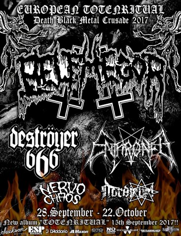 Belphegor announce European tour feat. Enthroned, Deströyer 666, Nervochaos, and Nordjevel