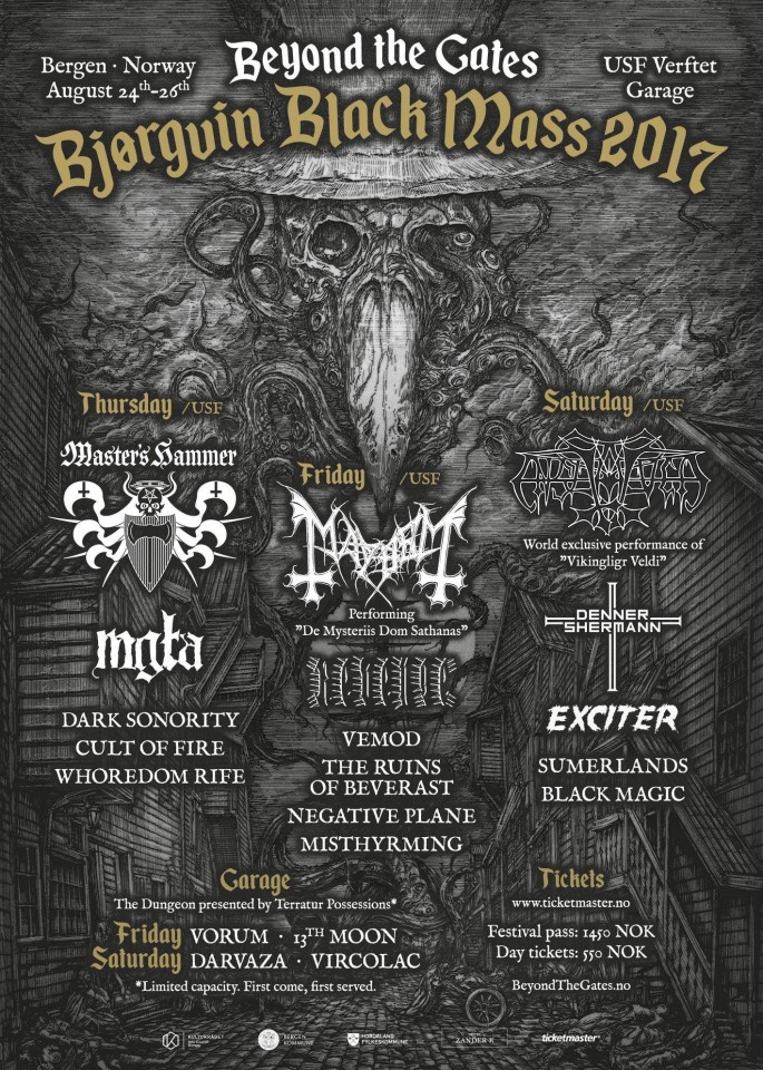 24-26 серпня у Норвегії відбудеться фест Beyond the Gates з Enslaved, Mayhem, Master's Hammer і т.д.