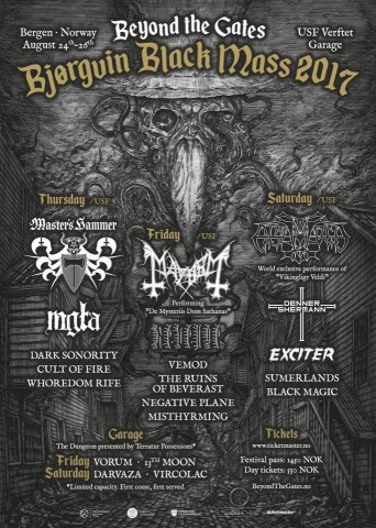 Beyond the Gates fest feat. Enslaved, Mayhem, Master's Hammer, etc. to be held on August 24-26 in Norway
