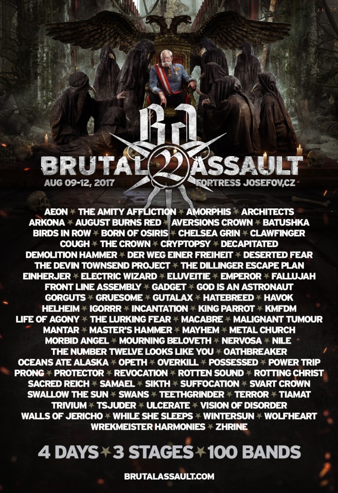 9-12.08.2017 Brutal Assault @ Фортеця Йозефів, Яромерж, Чехія 9-12.08.2017 Brutal Assault @ Фортеця Йозефів, Яромерж, Чехія