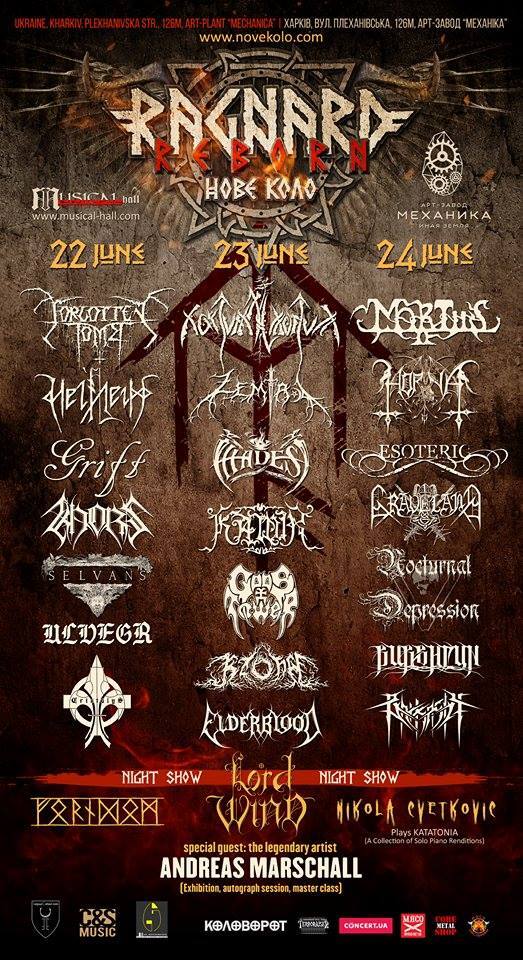 У червні відбудеться фестиваль Ragnard Reborn Нове Коло за участю Forgotten Tomb, Nokturnal Mortum, Horna та інших