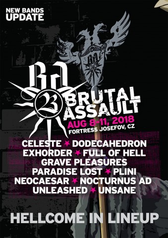 Brutal Assault 23: Paradise Lost, Celeste, Exhorder and other bands announcement