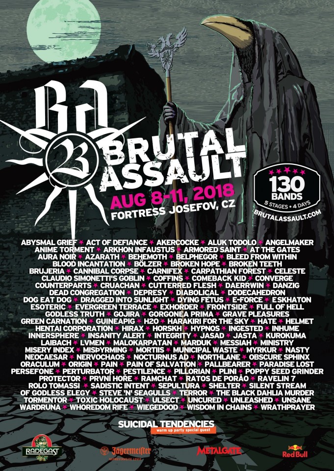 8-11.08.2018 Brutal Assault @ Fortress Josefov, Jaromer, Czech Republic