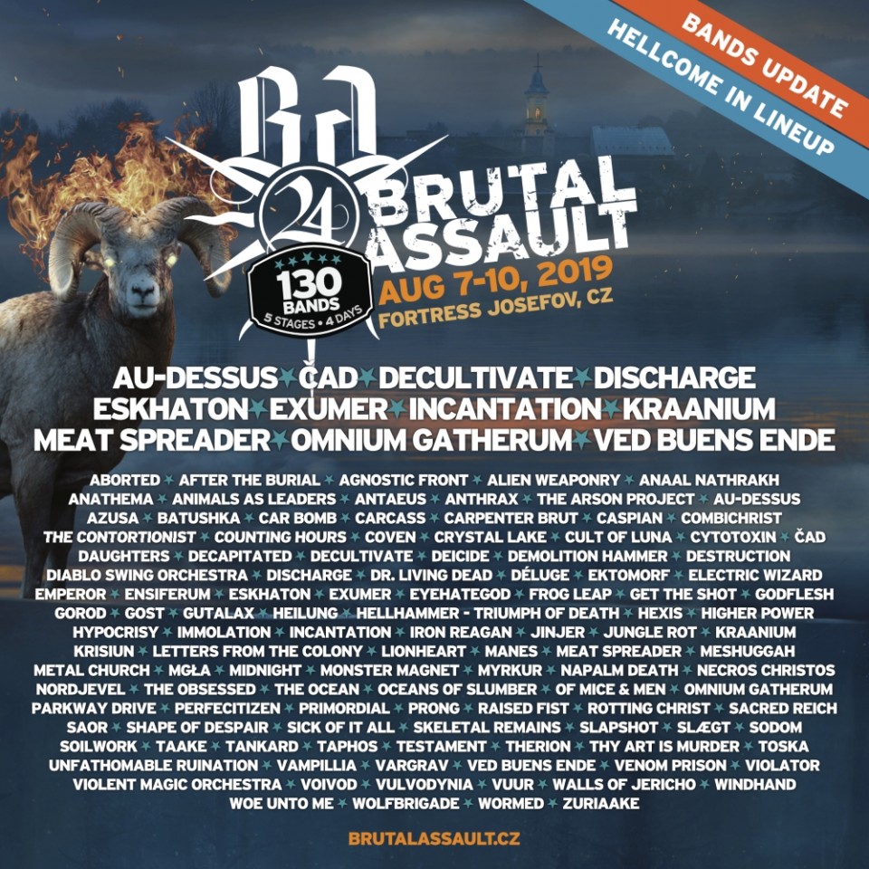 ​Brutal Assault announces Incantation, Eskhaton, Au-Dessus, and Omnium Gatherum