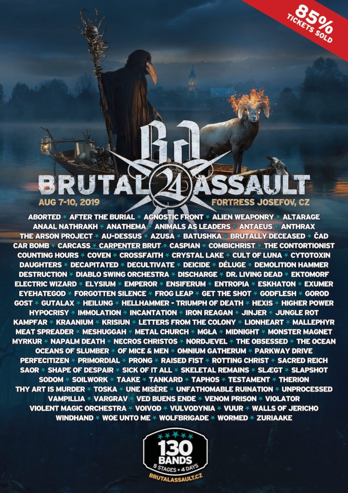 7-10.08.2019 Brutal Assault @ Fortress Josefov, Jaromer, Czech Republic