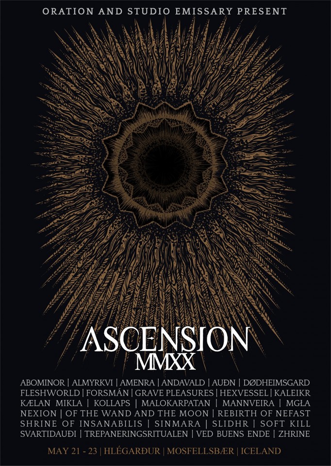 Ascension MMXX, dedicated to black metal music, to be held in Iceland on May 21-23