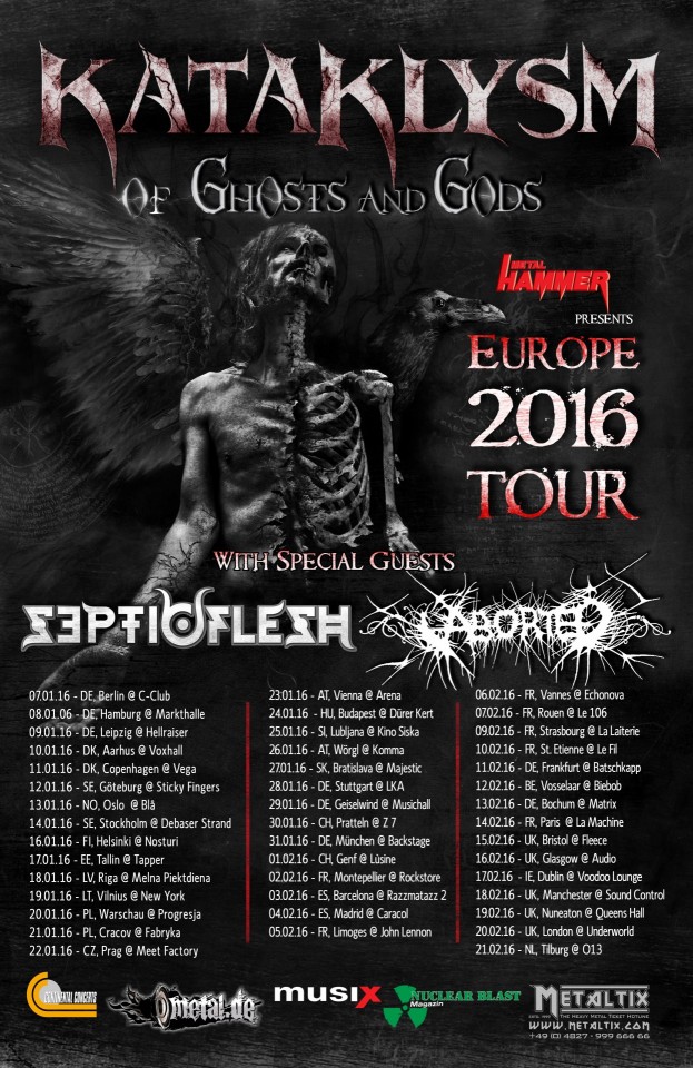 Kataklysm Septicflesh Aborted tour 2016