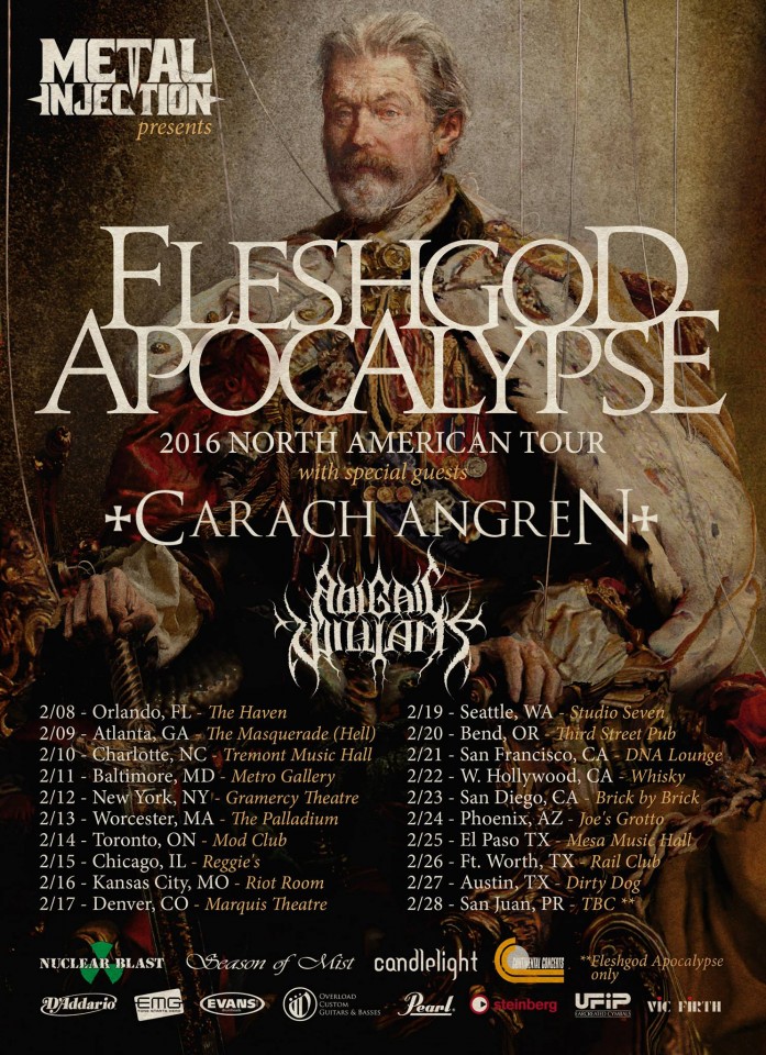 Fleshgod Apocalypse tour dates