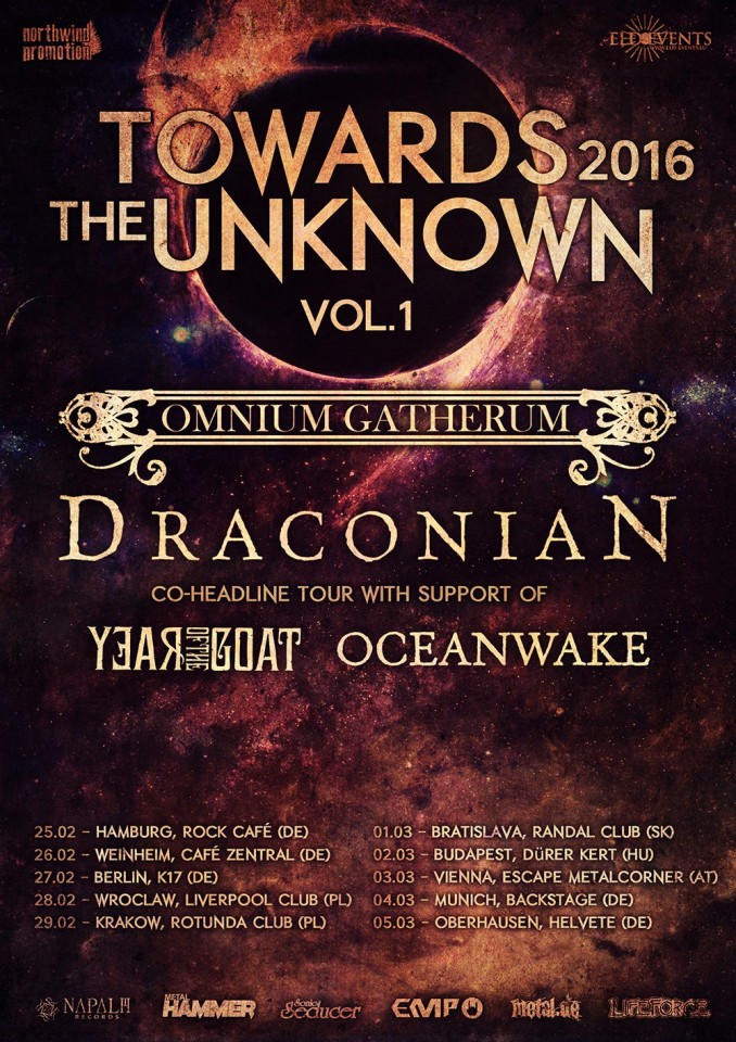Draconian Tour dates 2016