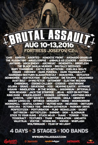 На 21-м фестивале Brutal Assault выступит более 100 коллективов