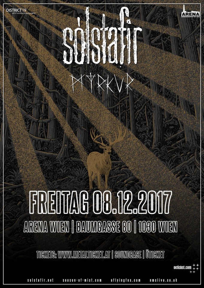 Sólstafir і Myrkur виступлять у Відні 8 грудня Sólstafir і Myrkur виступлять у Відні 8 грудня