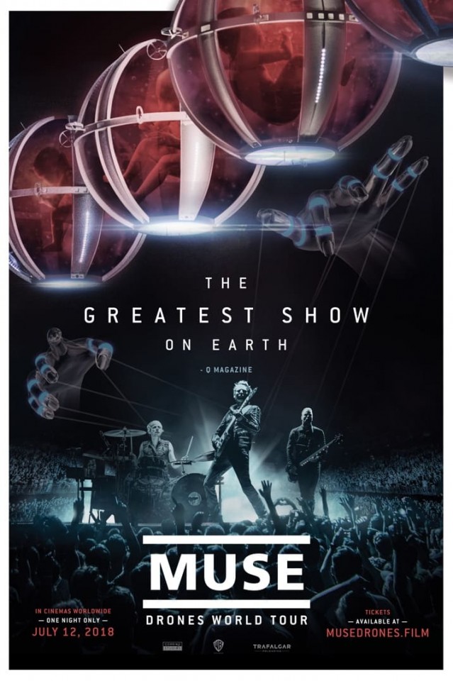 Muse to screen "Drones World Tour" concert film worldwide on July 12 Muse to screen "Drones World Tour" concert film worldwide on July 12